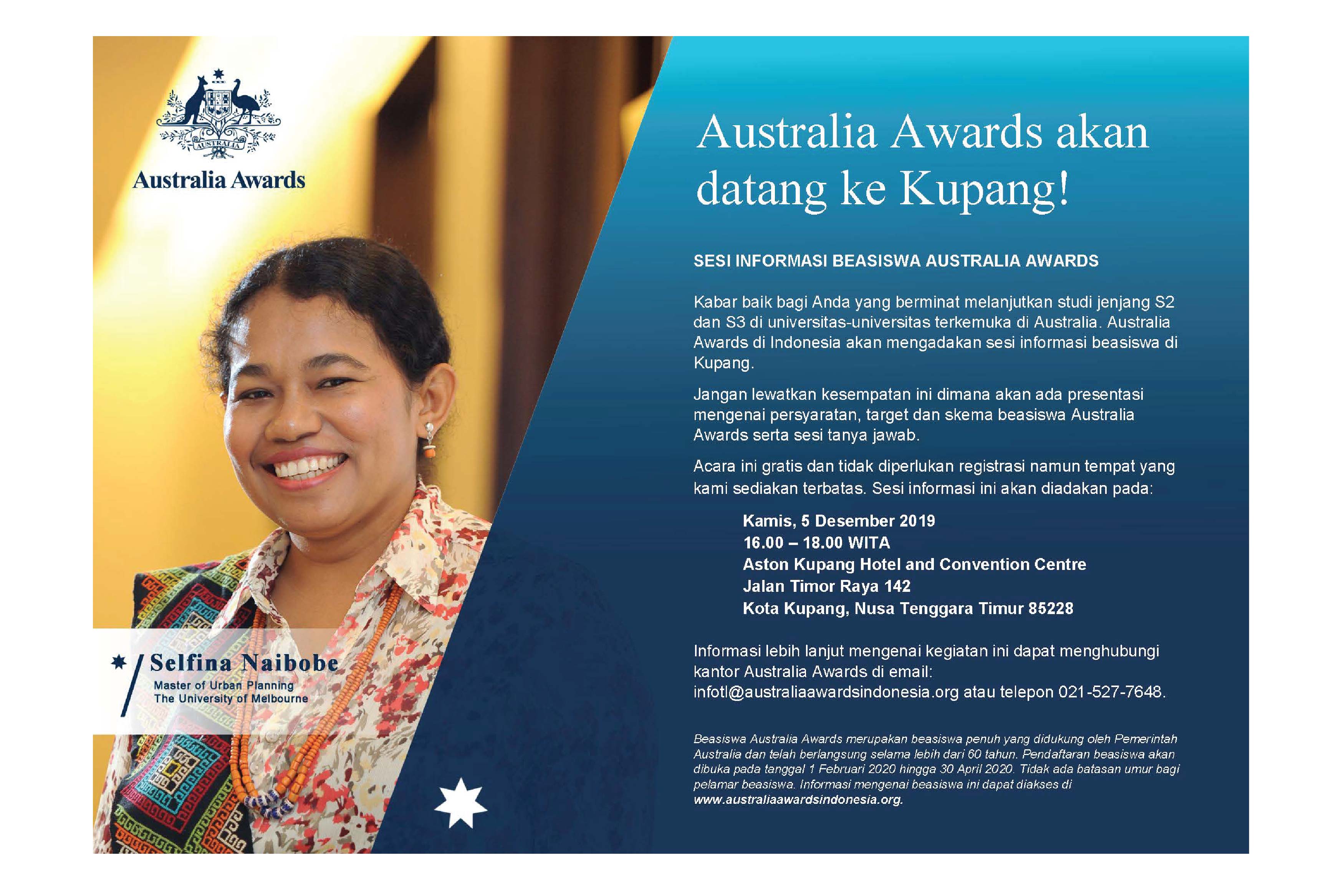 Australia Awards Postgraduate Scholarships Info Session in Kupang